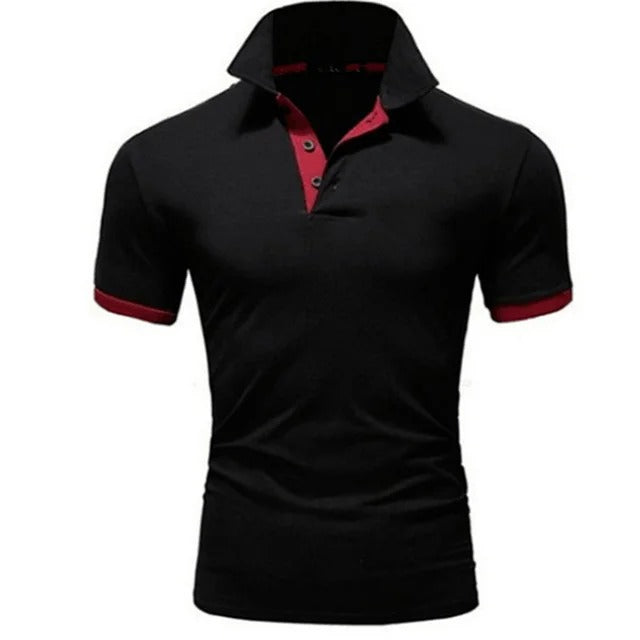 Davy | Men's Slim Fit Contrast Trim Polo Shirt