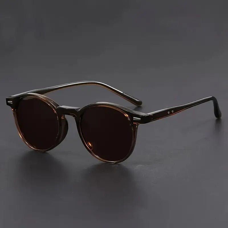 Davy | Men's Sunglasses RetroView – Round Tortoiseshell Glasses with Lightweight Frame