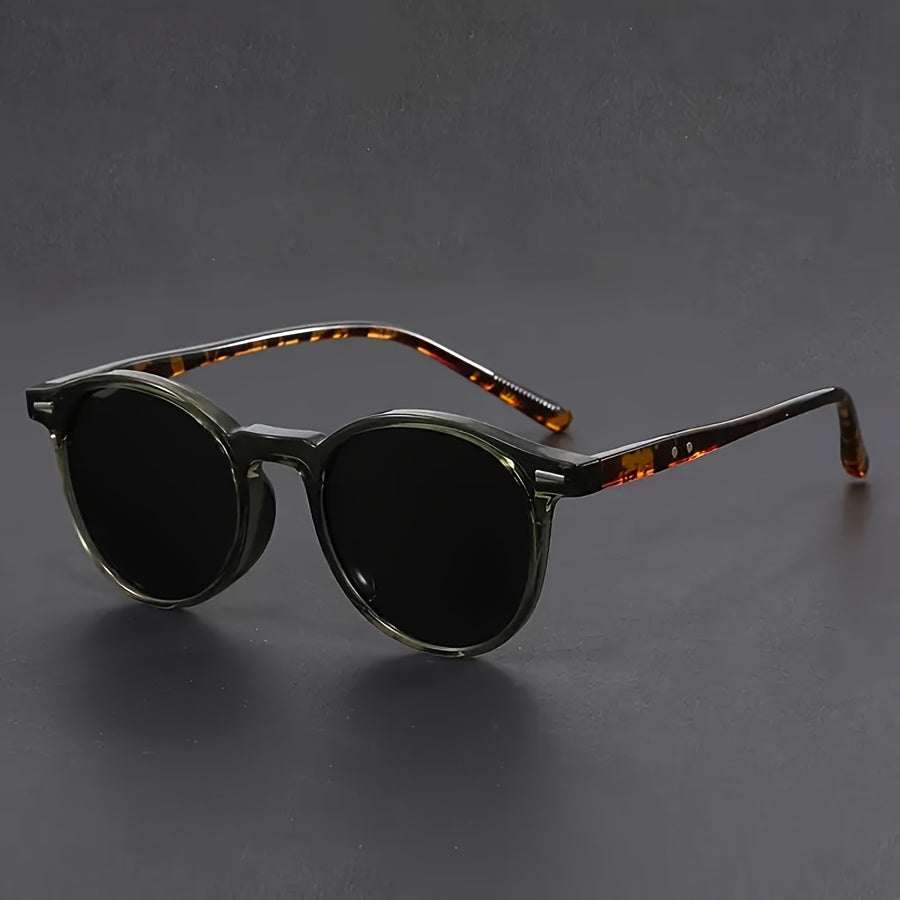 Davy | Men's Sunglasses RetroView – Round Tortoiseshell Glasses with Lightweight Frame