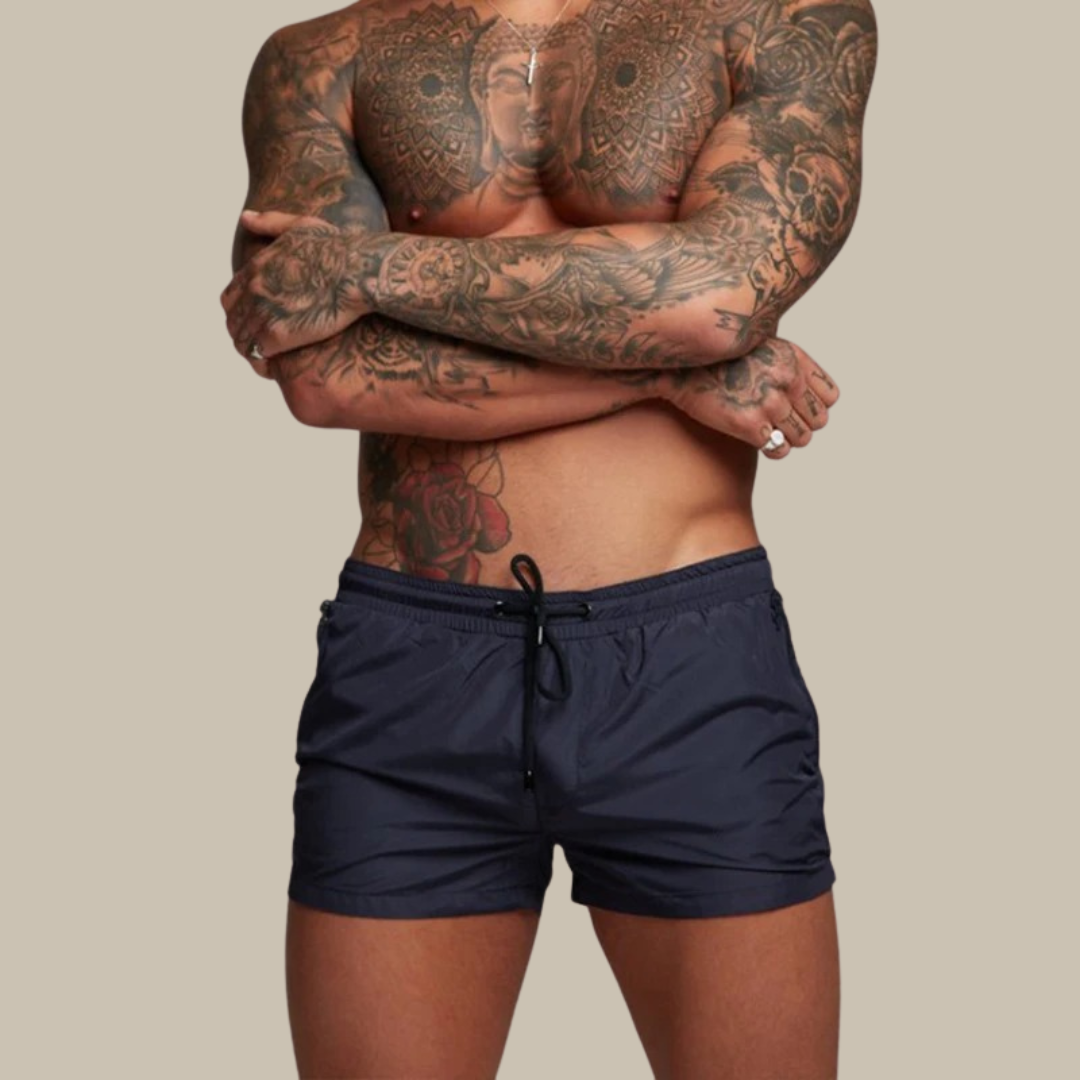 Davy | Men's Quick-Dry Swim Shorts with Zip Pockets