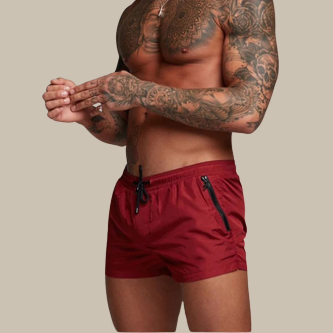 Davy | Men's Quick-Dry Swim Shorts with Zip Pockets