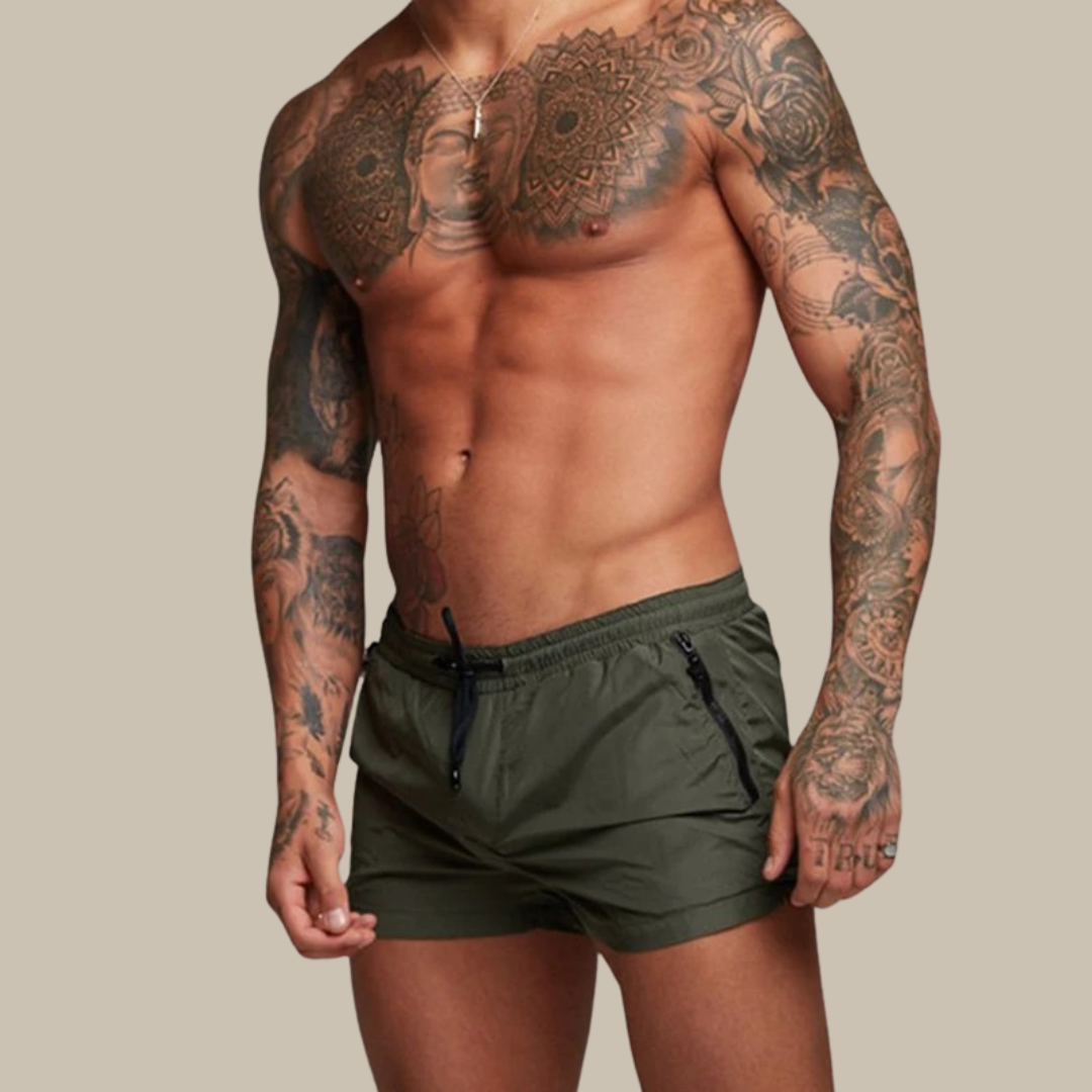 Davy | Men's Quick-Dry Swim Shorts with Zip Pockets