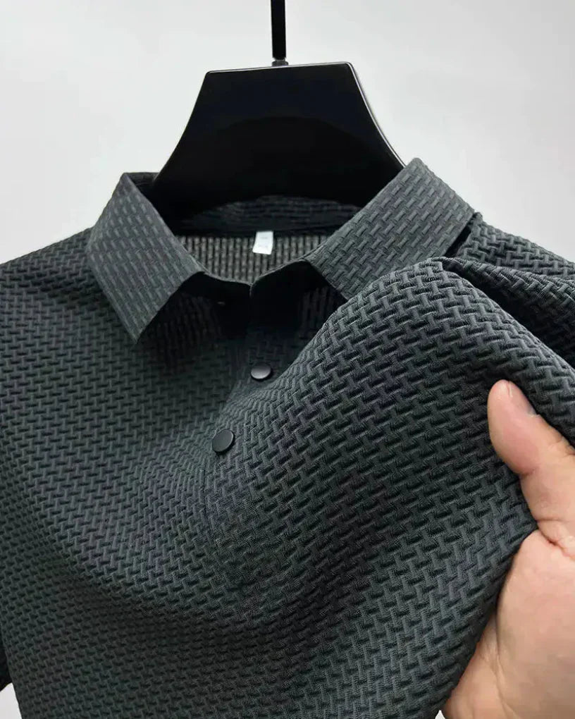 Textured Refined Everyday Polo Shirt