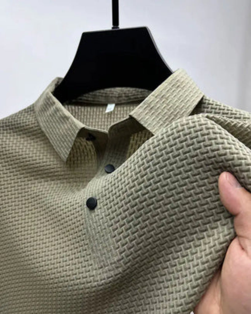 Textured Refined Everyday Polo Shirt