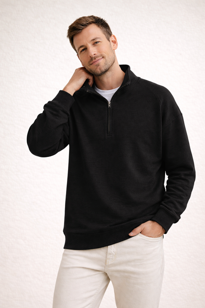 Davy | Comfortable Stand-Up Collar Quarter-Zip