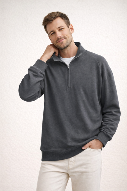 Davy | Comfortable Stand-Up Collar Quarter-Zip
