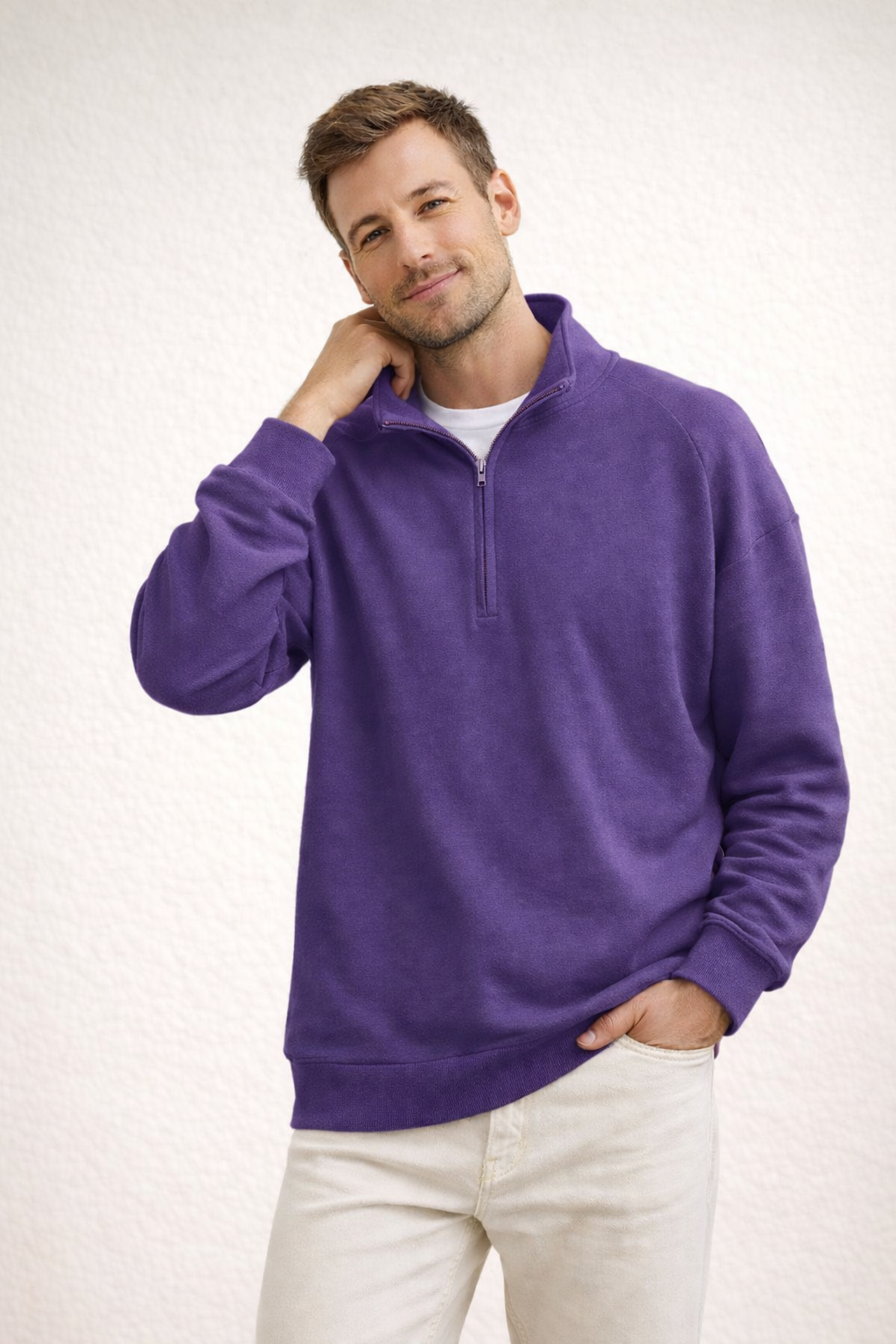 Davy | Comfortable Stand-Up Collar Quarter-Zip