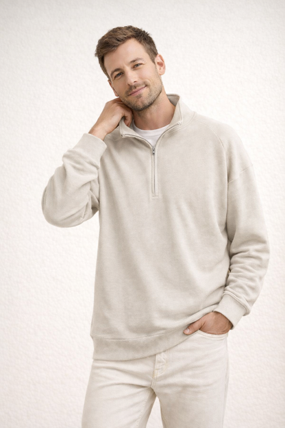 Davy | Comfortable Stand-Up Collar Quarter-Zip