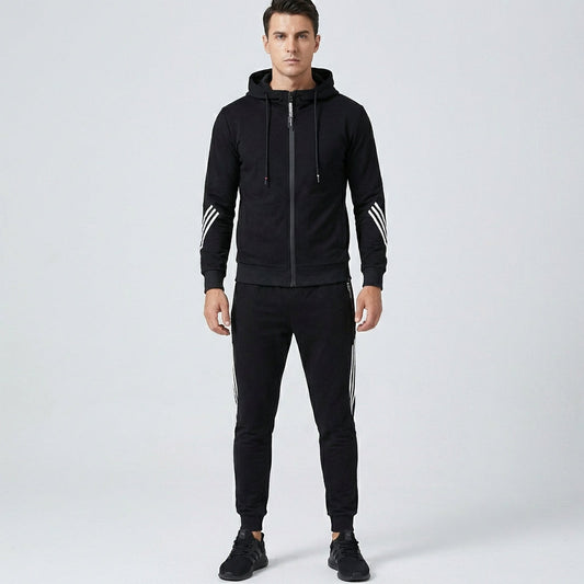 Davy | Athletic Tracksuit with Striped Sleeve Detail