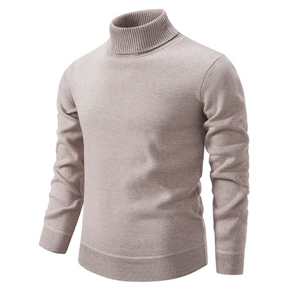 Men's Ribbed Merino Wool Turtleneck Sweater