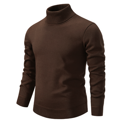 Men's Ribbed Merino Wool Turtleneck Sweater