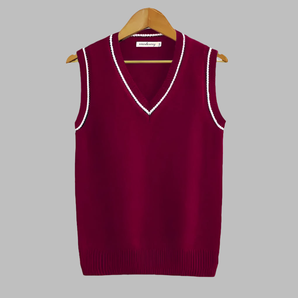 Davy | Men's V-Neck Sweater Vest with Stripes