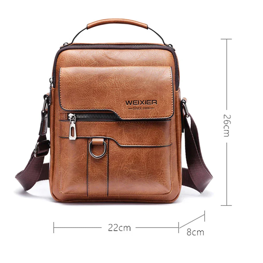 Davy | Men's Vertical Crossbody Messenger Bag