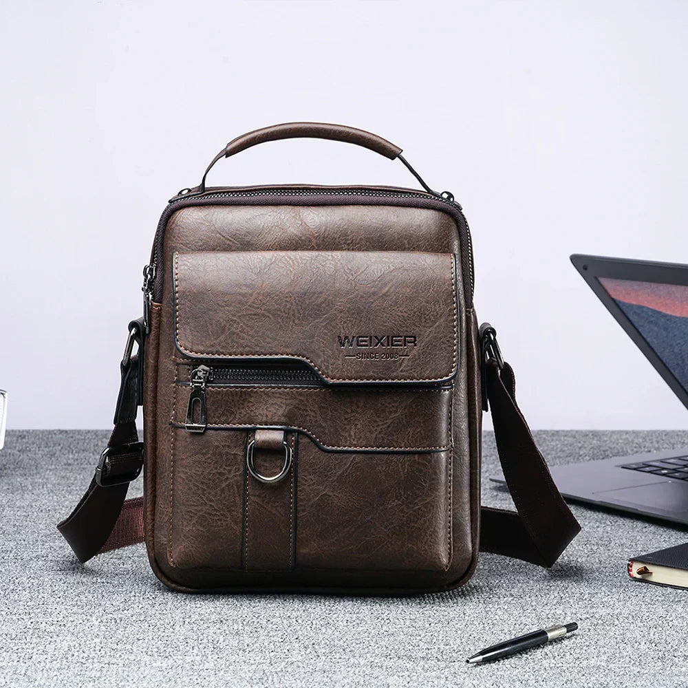 Davy | Men's Vertical Crossbody Messenger Bag