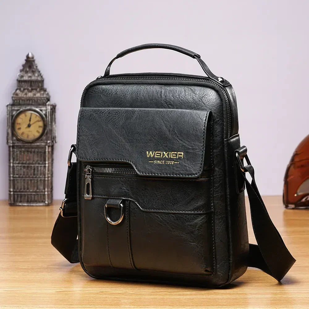 Davy | Men's Vertical Crossbody Messenger Bag