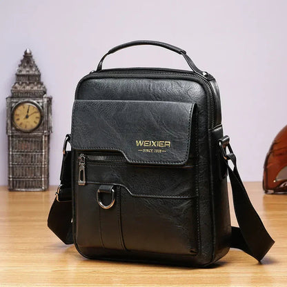 Davy | Men's Vertical Crossbody Messenger Bag