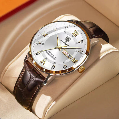 Davy | Men's Steel Watch: Water-Resistant with Luminous Display