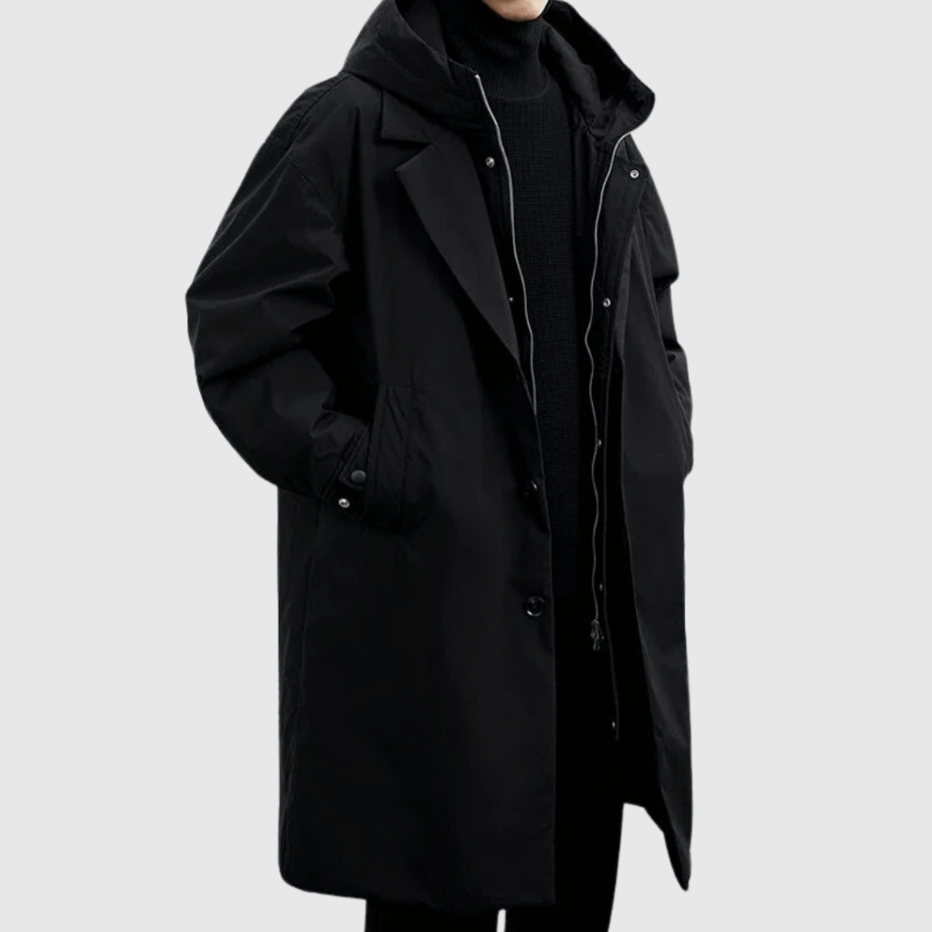 Davy | Men's Waterproof Trench Coat with Hood