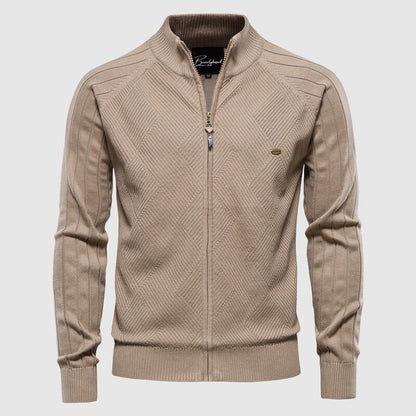 Men's Refined Zip-Up Knit Sweater