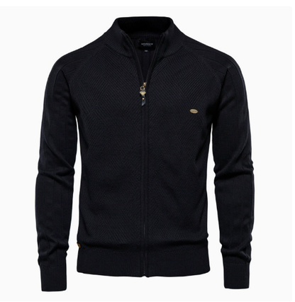 Men's Refined Zip-Up Knit Sweater