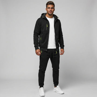 Comfortable Performance Zip-Up Hoodie and Jogger Set