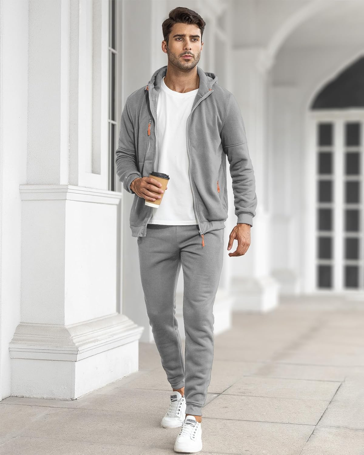Comfortable Performance Zip-Up Hoodie and Jogger Set