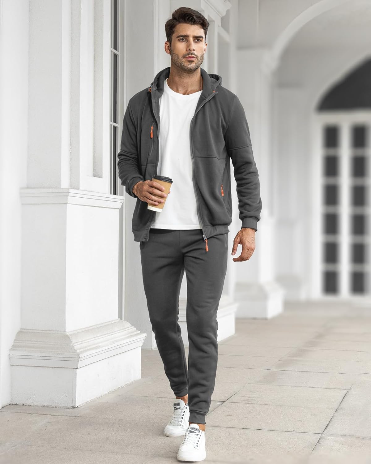 Comfortable Performance Zip-Up Hoodie and Jogger Set