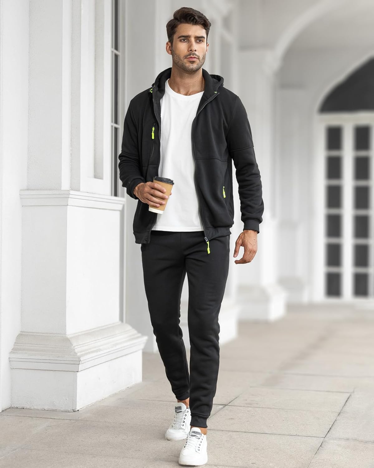 Comfortable Performance Zip-Up Hoodie and Jogger Set