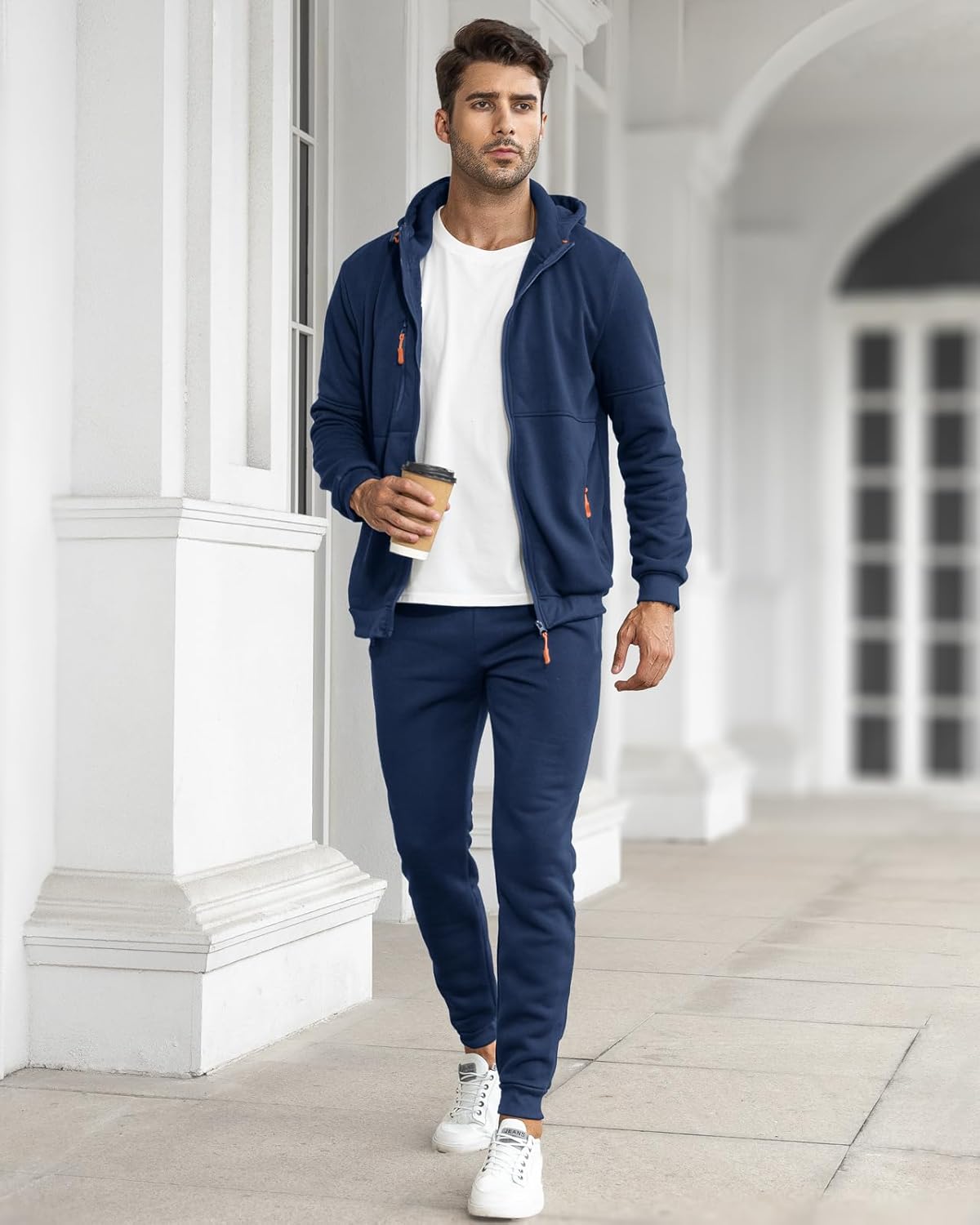 Comfortable Performance Zip-Up Hoodie and Jogger Set