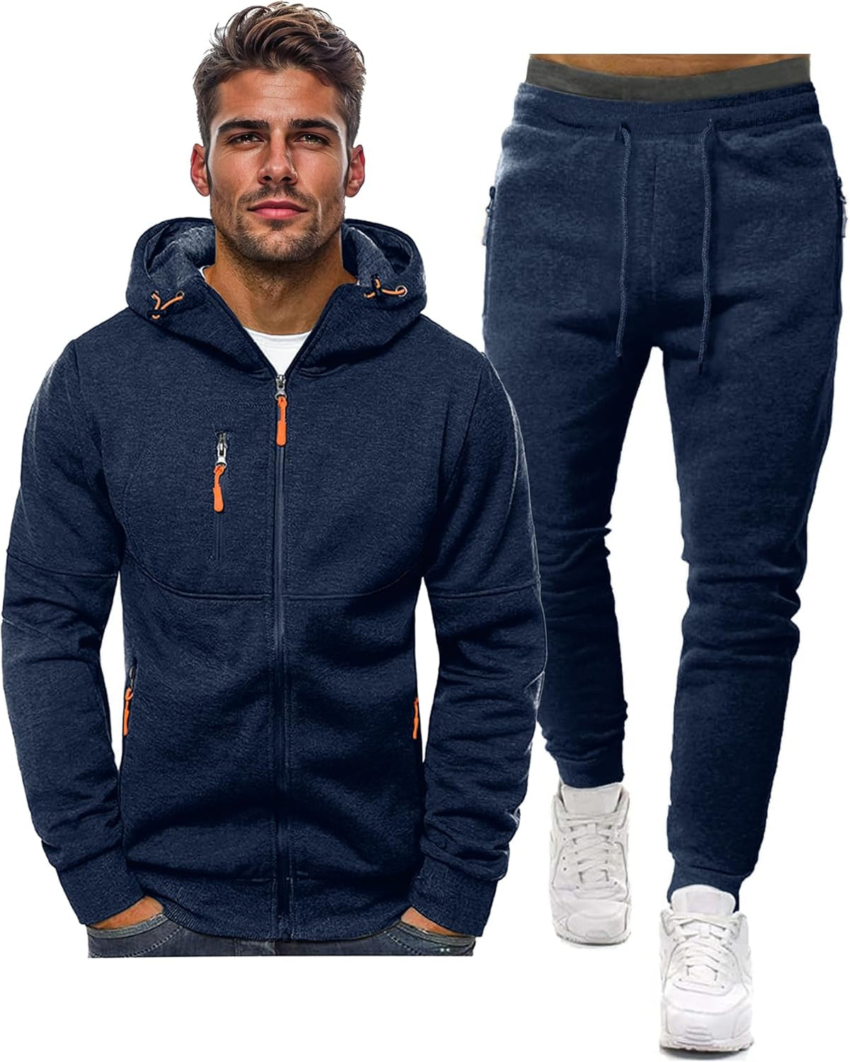 Comfortable Performance Zip-Up Hoodie and Jogger Set