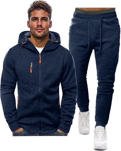 Comfortable Performance Zip-Up Hoodie and Jogger Set
