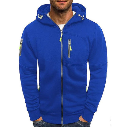 Davy | Men's Comfortable Zip-Up Hoodie with Contrast Accents