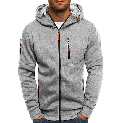 Davy | Men's Comfortable Zip-Up Hoodie with Contrast Accents