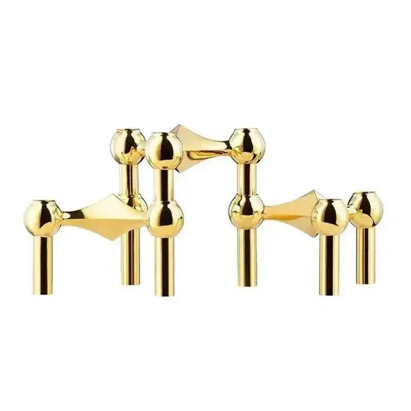 Davy | Metal Candlestick Holder - Atom Design, Tabletop Accent