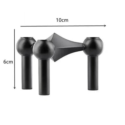 Davy | Metal Candlestick Holder - Atom Design, Tabletop Accent