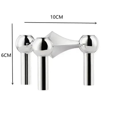 Davy | Metal Candlestick Holder - Atom Design, Tabletop Accent