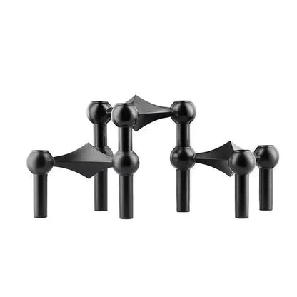Davy | Metal Candlestick Holder - Atom Design, Tabletop Accent