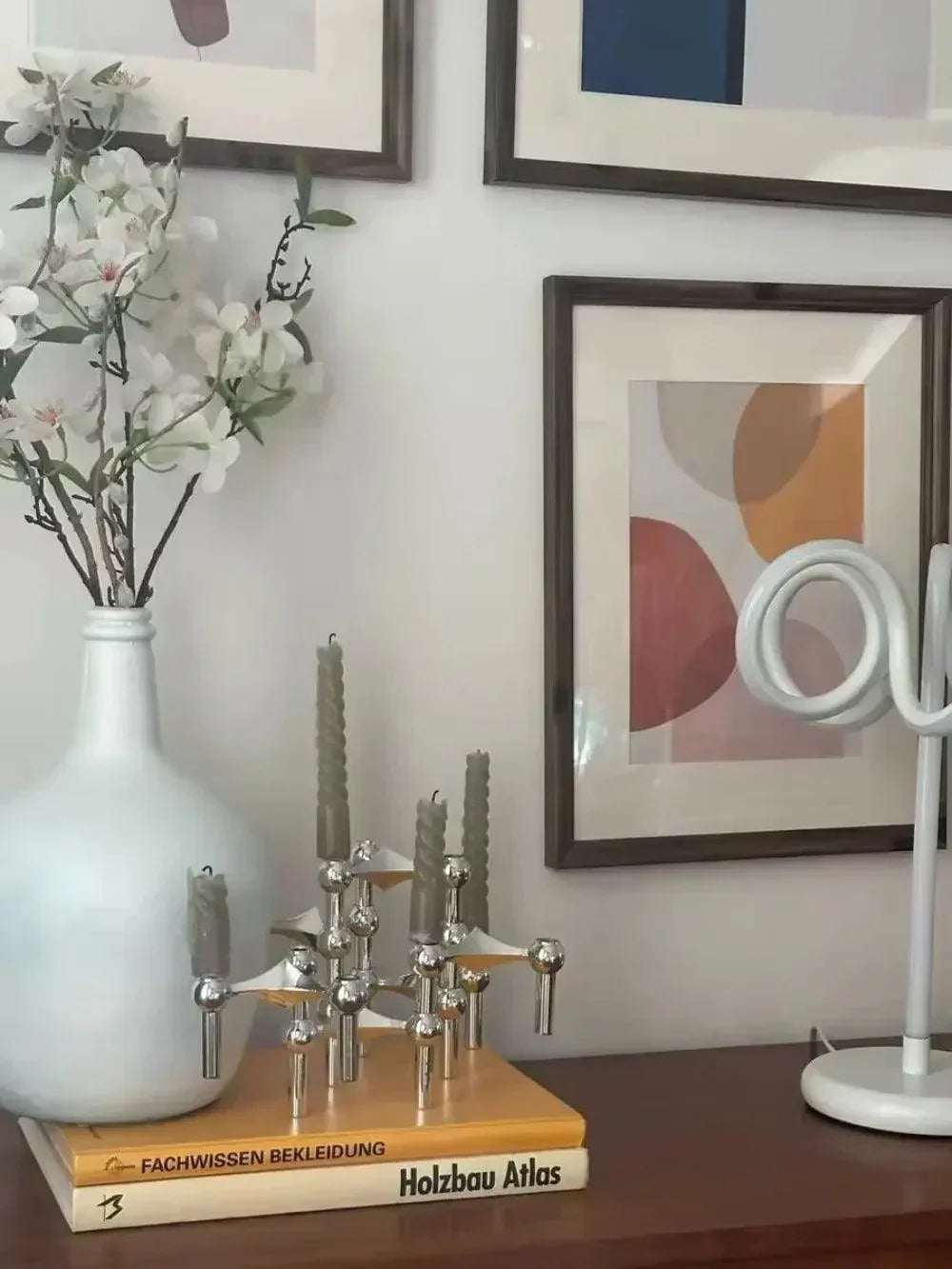 Davy | Metal Candlestick Holder - Atom Design, Tabletop Accent
