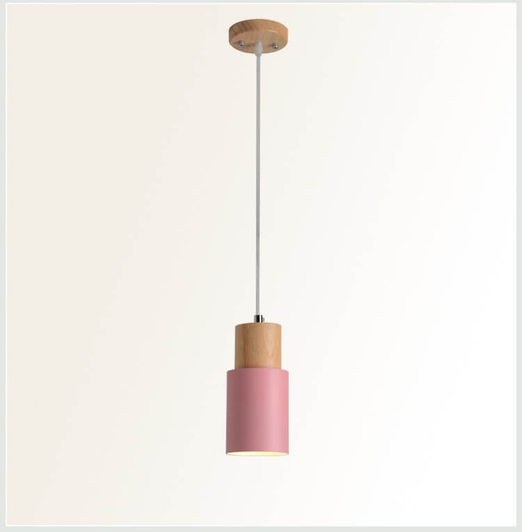 Davy | Industrial Pendant Light with Wood Accents