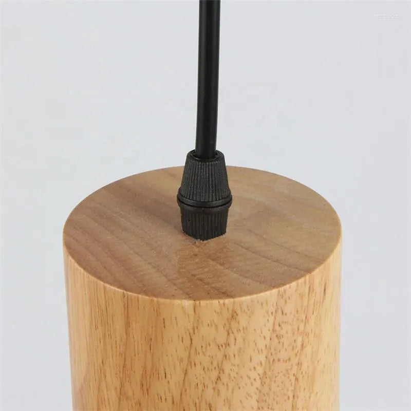 Davy | Industrial Pendant Light with Wood Accents