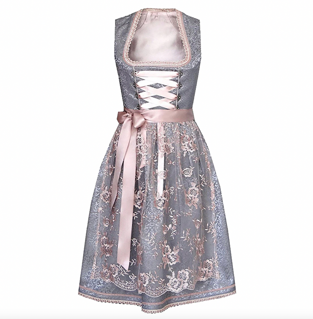 Women's Elegant Lace Dirndl Dress