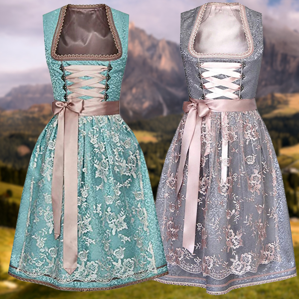 Women's Elegant Lace Dirndl Dress