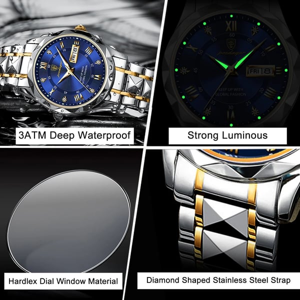 Davy 615 Quartz Watch | Men's Luxury Timepiece | Japanese MIYOTA Movement | Steel Case