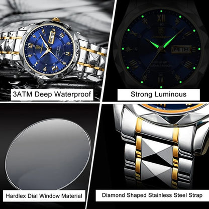 Davy 615 Quartz Watch | Men's Luxury Timepiece | Japanese MIYOTA Movement | Steel Case