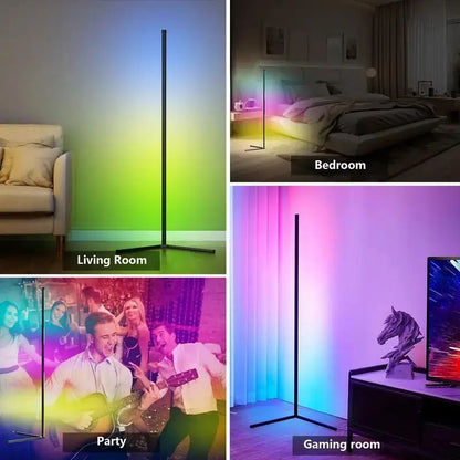 Davy | Modern Corner Lamp with App-Controlled Ambiance Lighting