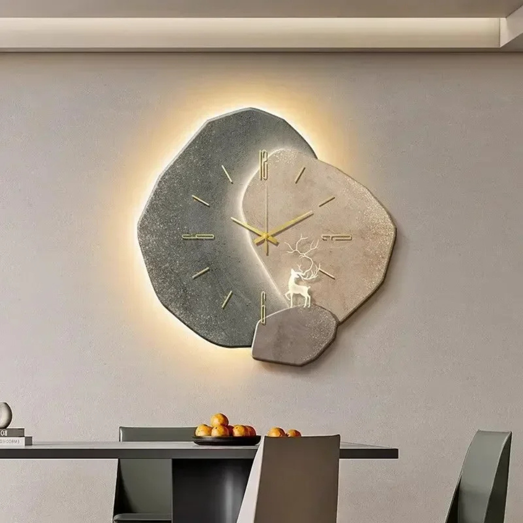 Davy | Modern LED Wall Clock with Light Accent