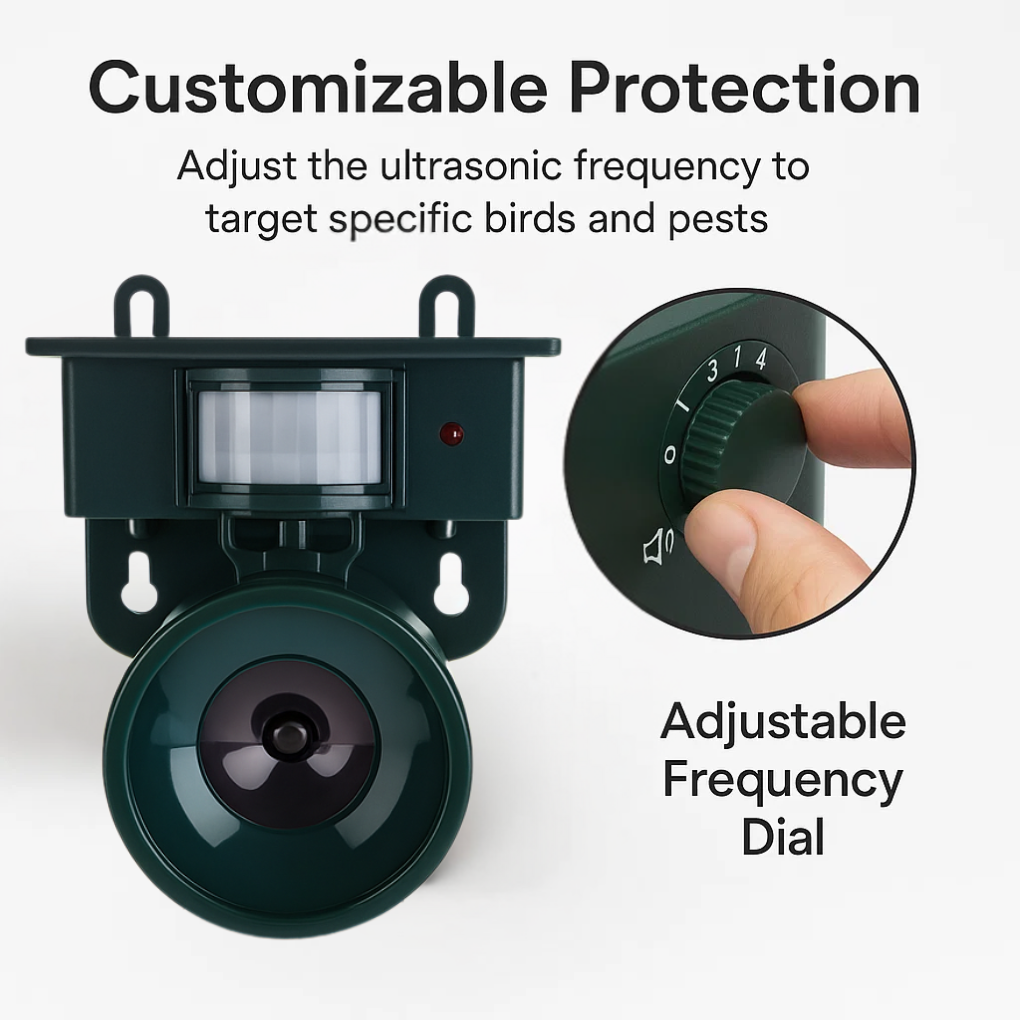 Davy | Motion Sensor Bird Repeller with Solar Power