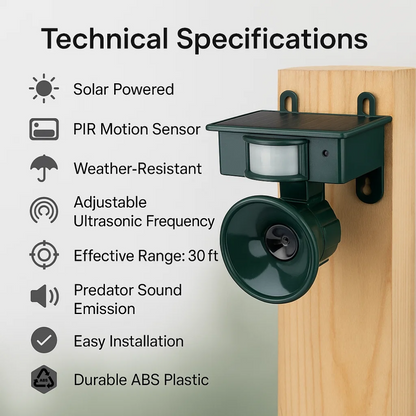 Davy | Motion Sensor Bird Repeller with Solar Power