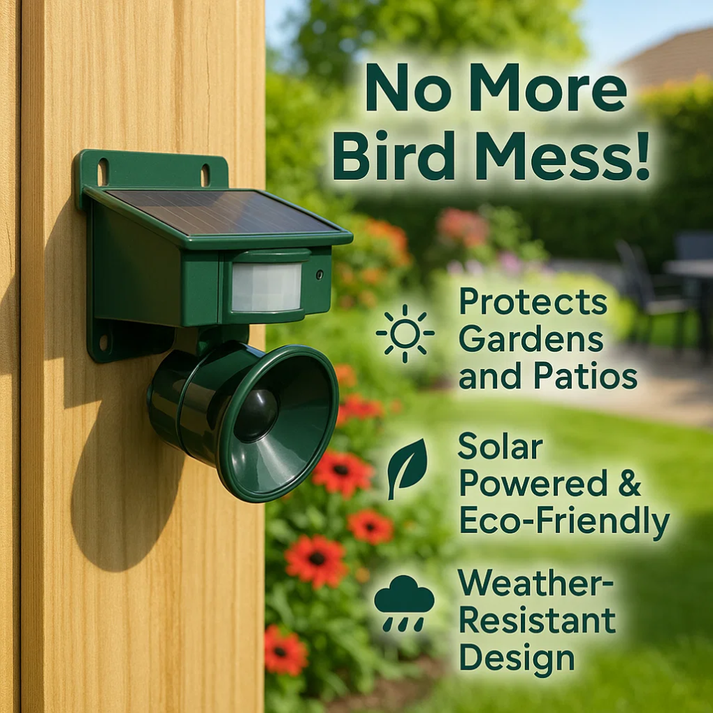 Davy | Motion Sensor Bird Repeller with Solar Power
