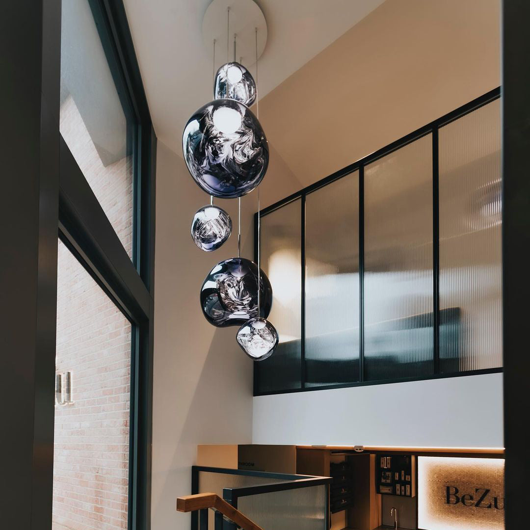 Davy | Designer Multi-Light Chandelier | Organic Sculptural Forms
